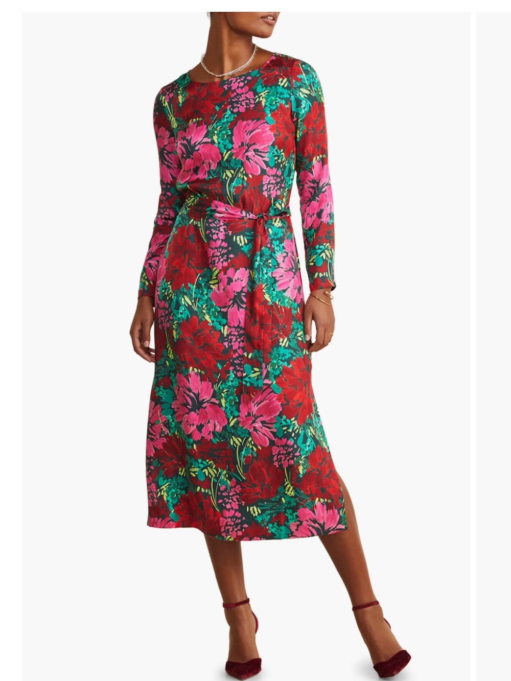 VINEYARD VINES Vibrant Blooms Silk Blend Dress